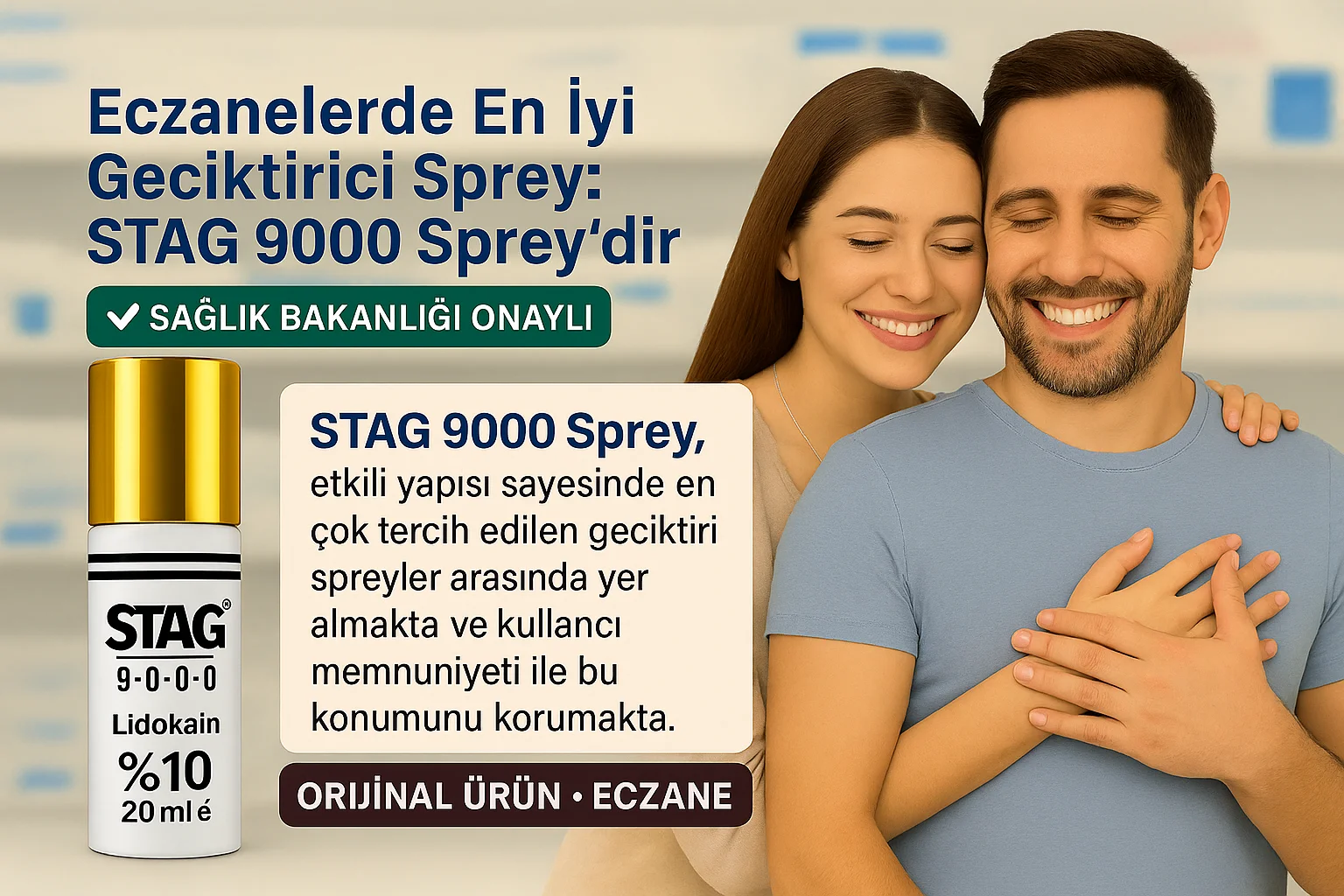 Stag 9000 Geciktirici Sprey | Eczane Satışı ve Sağlık Bakanlığı Onaylı Çözüm